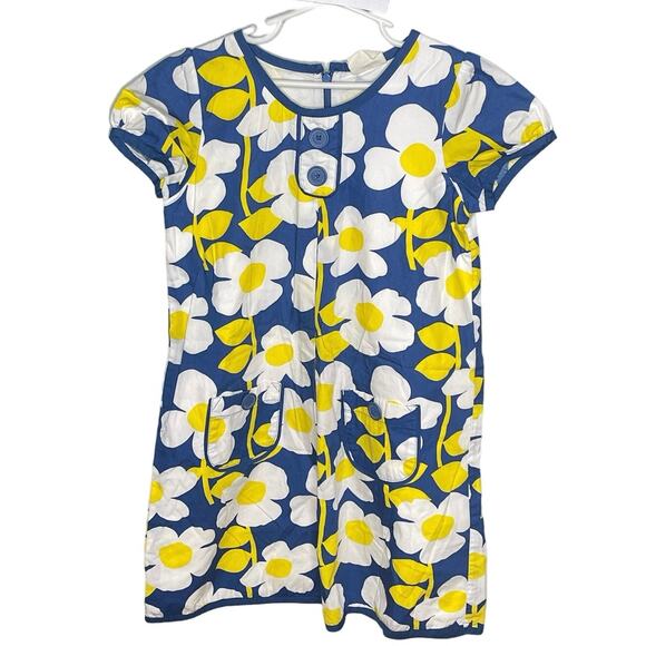 Mini Boden Other - Mini Boden Girl's Dress 9-10Y Blue White Daisy Print Short Sleeve
